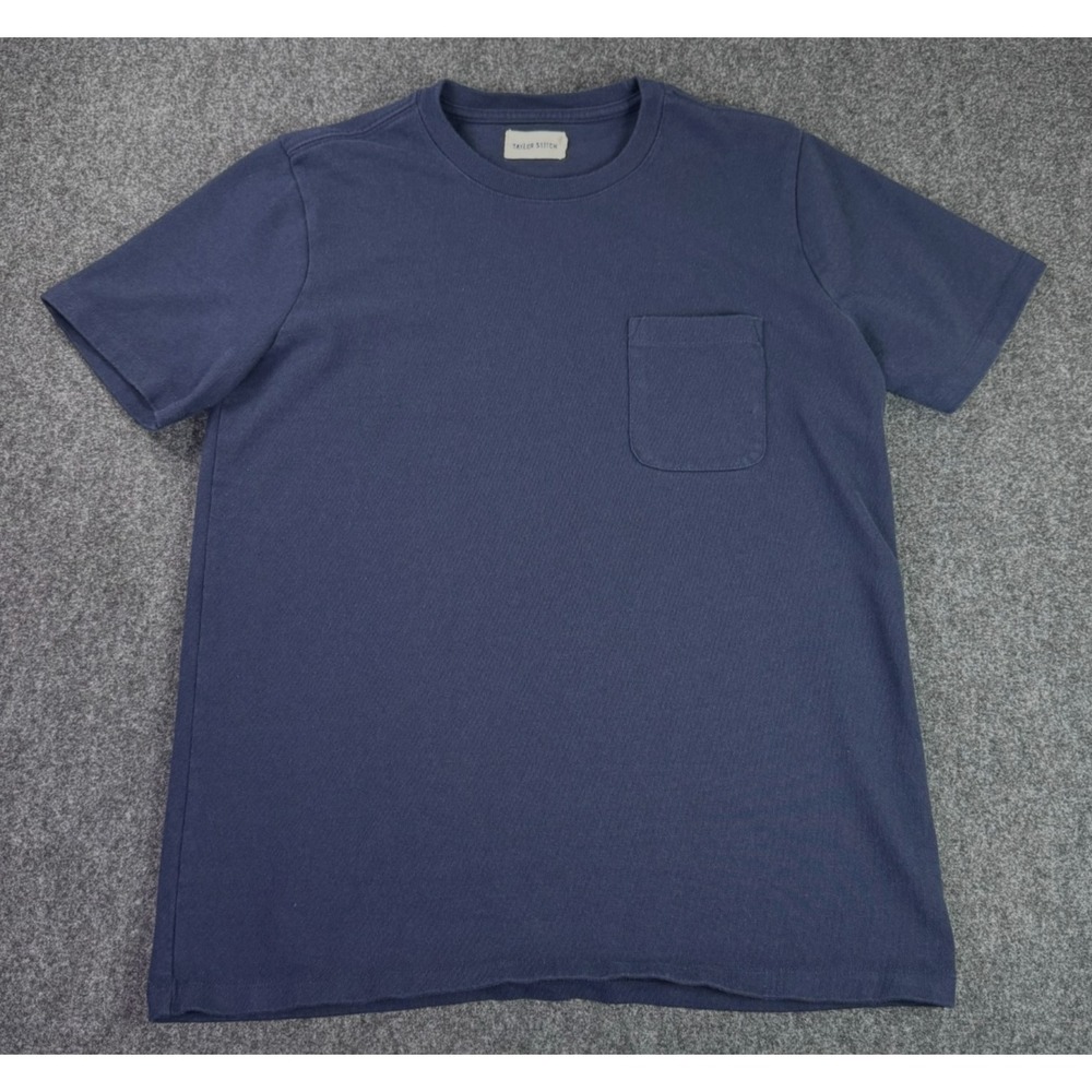 Taylor Stitch The Heavy Bag Pocket Tee Navy Blue Men's Med M 40 Crewneck Shirt